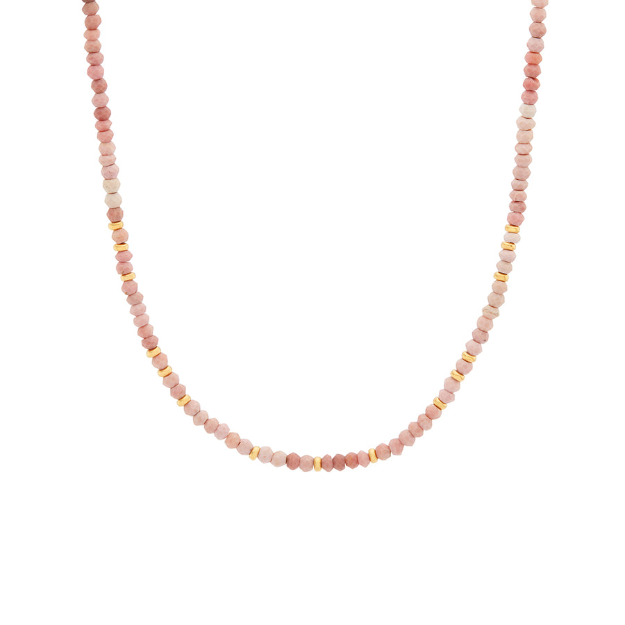 Ruby colored Natural Quartz 13.1 mm beads single line Necklace 20